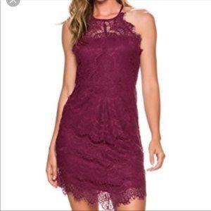 Lacy Red Free People Mini Dress
